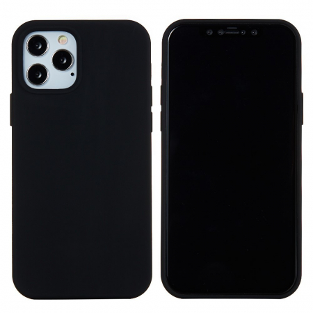 Husa pentru Apple iPhone 14 Flippy, Liquid Silicone, cu Microfibra pe interior, Protectie Antisoc, Negru [1]
