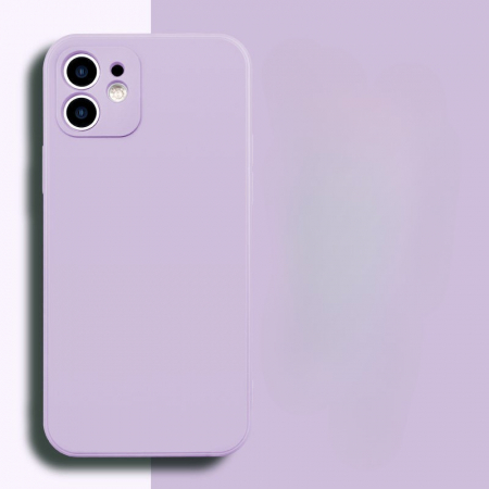 Husa pentru Apple iPhone 14 Plus Flippy, Liquid Silicone, cu Microfibra pe interior, Protectie Antisoc, Grass purple, Mov [3]