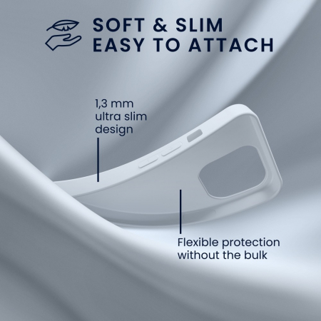 Husa pentru Apple iPhone 14 Pro Flippy, Liquid Silicone, cu Microfibra pe interior, Protectie Antisoc, Grey, Gri [3]