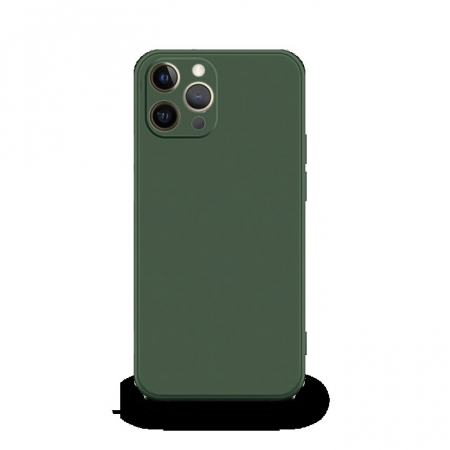 Husa pentru Apple iPhone 14 Pro Max Flippy, Liquid Silicone, cu Microfibra pe interior, Protectie Antisoc, Dark Green, Verde inchis [3]