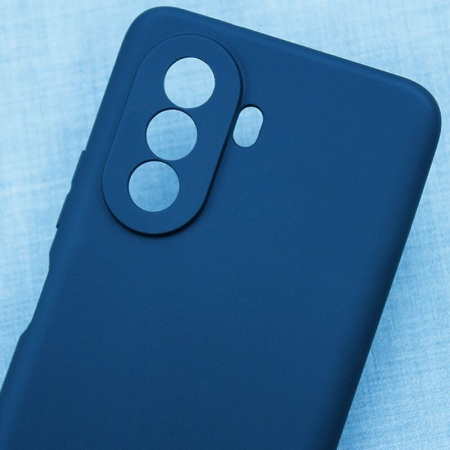 Husa pentru Huawei Huawei Y90, Flippy, Liquid Silicone, cu Microfibra pe interior, Protectie Antisoc, Albastru Inchis [2]