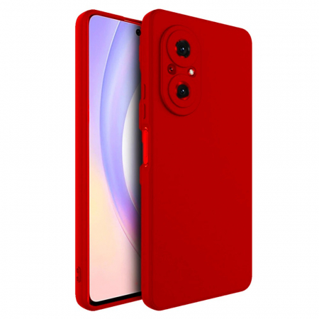 Huse de telefoane - Husa pentru Huawei NOVA 9 SE, Flippy, Liquid Silicone, cu Microfibra pe interior, Protectie Antisoc, Rosu