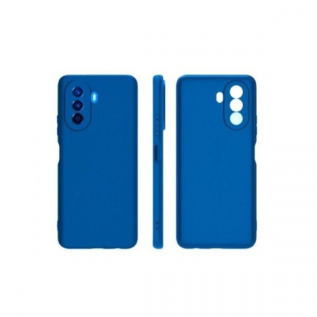 GSM - Husa pentru Huawei NOVA Y70, Flippy, Liquid Silicone, cu Microfibra pe interior, Protectie Antisoc, Navy Blue