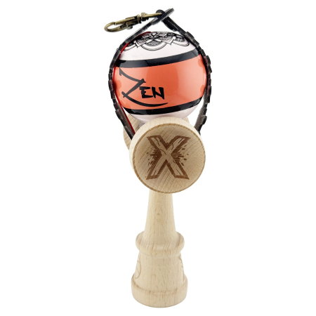 Husa pentru Kendama, Flippy, tip Pandativ/Breloc, Imprimeu Skull, din Piele Ecologica, 26 x 3.2 cm, Negru [2]