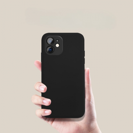 Husa pentru Samsung Galaxy A33 5G, Flippy, Liquid Silicone, cu Microfibra pe interior, Protectie Antisoc, Negru [6]