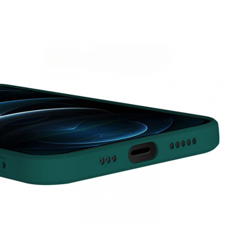 Husa pentru Samsung Galaxy A33 5G, Flippy, Liquid Silicone, cu Microfibra pe interior, Protectie Antisoc, Verde inchis [4]