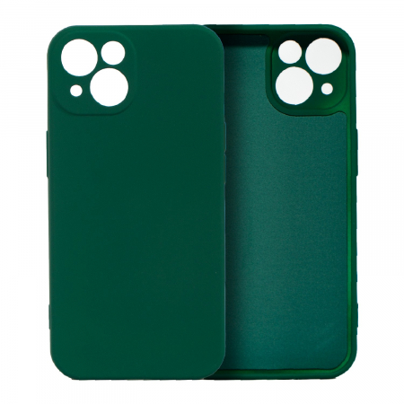 GSM - Husa pentru Samsung Galaxy S22 Ultra, Flippy, Liquid Silicone, cu Microfibra pe interior, Protectie Antisoc, Verde inchis