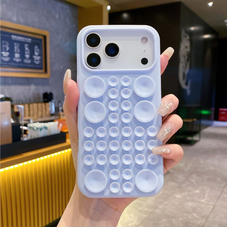 Sub 99 Lei - Husa pentru Telefon cu Ventuze, Flippy, pentru iPhone 17 Air, Albastru Gri