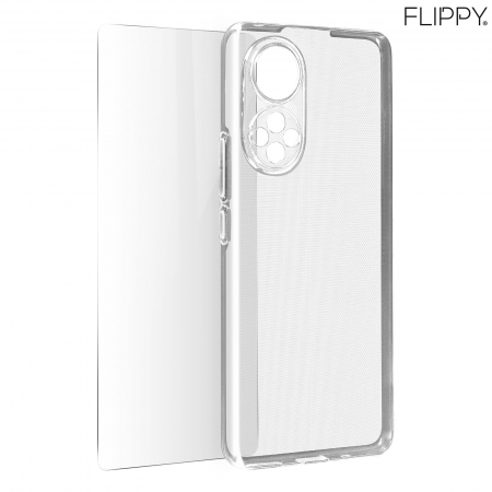 Husa Protect Plus pentru Huawei NOVA 9 SE, Flippy, Silicon Subtire, Transparenta [4]