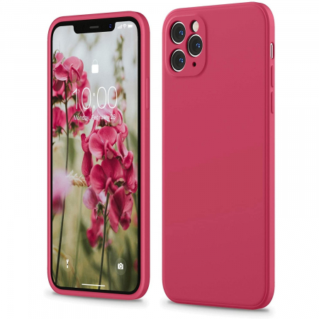 Husa protectie compatibila cu Apple iPhone 11 Pro Liquid Silicone Case Rosu [10]