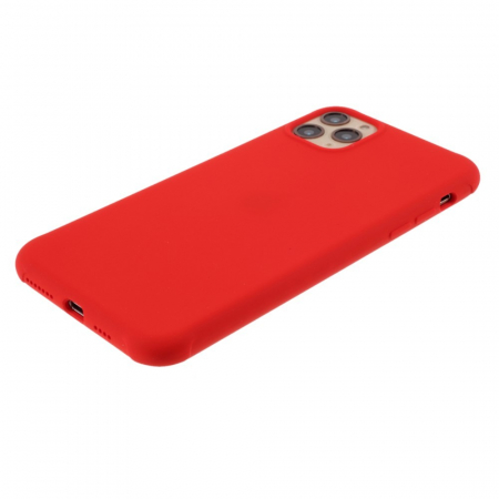 Husa protectie compatibila cu Apple iPhone 11 Pro Liquid Silicone Case Rosu [5]