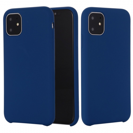 Husa protectie compatibila cu Apple iPhone 11 Pro Max Liquid Silicone Case Albastru inchis [1]