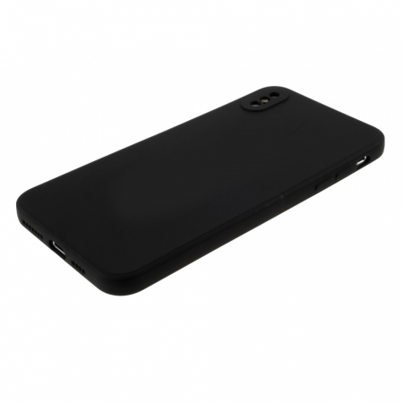 Husa protectie compatibila cu Apple iPhone X Liquid Silicone Case Negru [4]