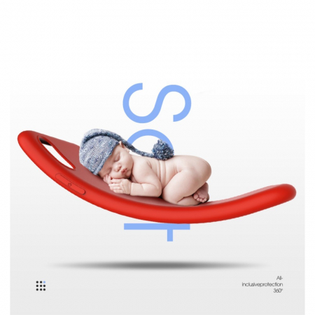 Husa protectie compatibila cu Apple iPhone X/XS Liquid Silicone Case Rosu [31]