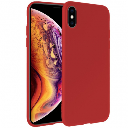 Husa protectie compatibila cu Apple iPhone X/XS Liquid Silicone Case Rosu [8]