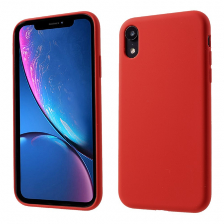 GSM - Husa protectie compatibila cu Apple iPhone XR Liquid Silicone Case Rosu