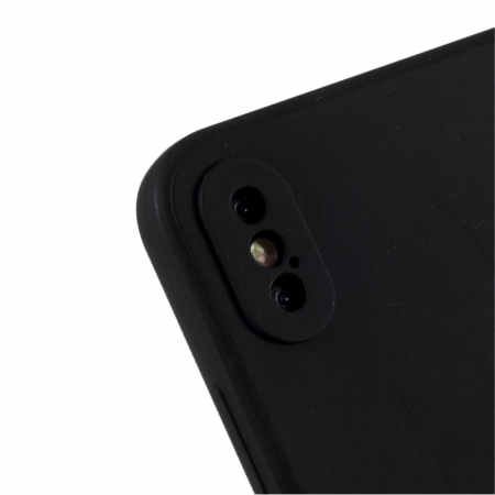 Husa protectie compatibila cu Apple iPhone XS Max Liquid Silicone Case Negru [4]