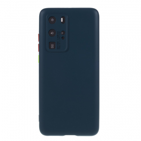 Huse de telefoane - Husa protectie compatibila cu Huawei P40 Pro Liquid Silicone Case Albastru inchis