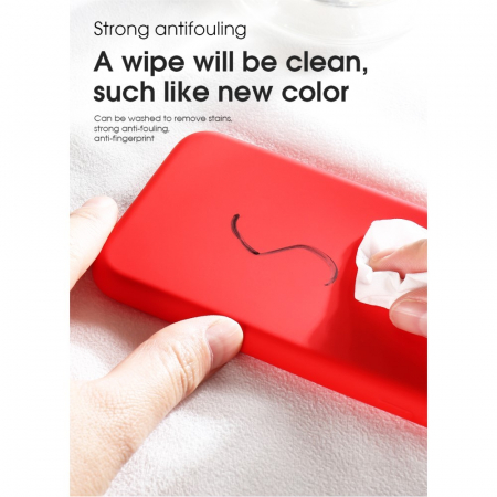 Husa protectie compatibila cu Huawei P40 Pro Liquid Silicone Case Rosu [7]