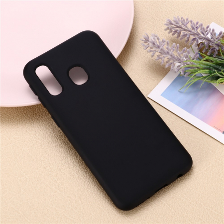 Husa protectie compatibila cu Samsung A20E Liquid Silicone Case Negru [5]