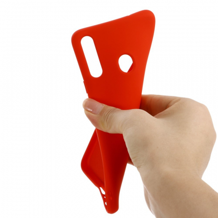 Husa protectie compatibila cu Samsung A20E Liquid Silicone Case Rosu [4]