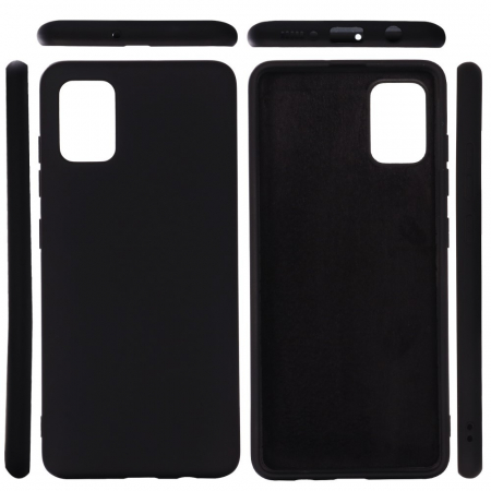 Husa protectie compatibila cu Samsung A71 Liquid Silicone Case Negru [5]
