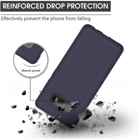 Husa protectie compatibila cu Samsung S10 E Liquid Silicone Case Albastru inchis [6]