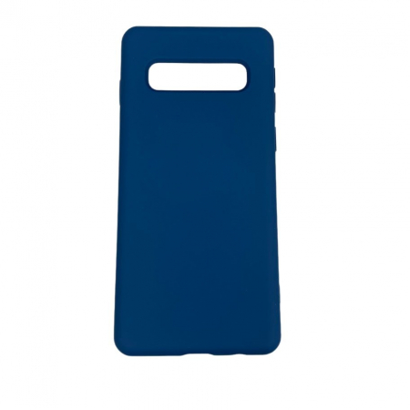 Husa protectie compatibila cu Samsung S10 Liquid Silicone Case Albastru inchis [4]