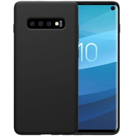 Huse de telefoane - Husa protectie compatibila cu Samsung S10 Liquid Silicone Case Negru