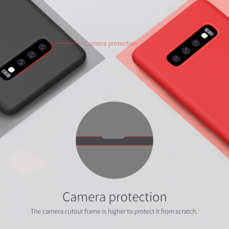 Husa protectie compatibila cu Samsung S10 Plus Liquid Silicone Case Albastru inchis [13]
