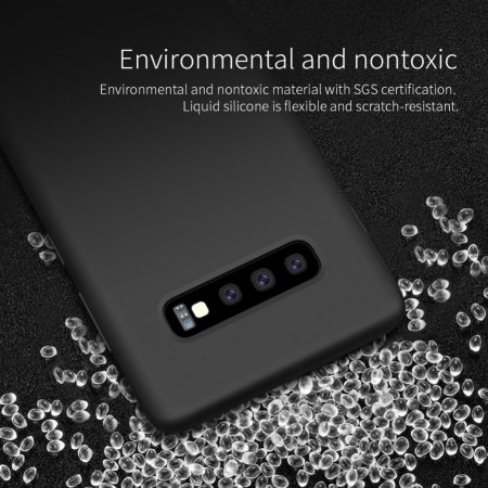 Husa protectie compatibila cu Samsung S10 Plus Liquid Silicone Case Albastru inchis [11]