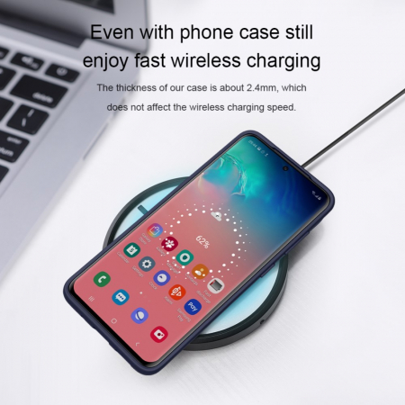 Husa protectie compatibila cu Samsung S20 Liquid Silicone Case Albastru inchis [14]