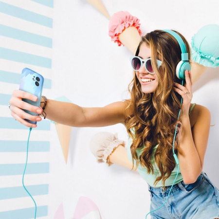 Husa protectie Flippy compatibila cu Apple iPhone 11 Pro Tpu Ombre, Mov/Albastru [9]