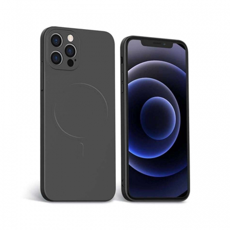 Huse de telefoane - Husa protectie Flippy compatibila cu Apple iPhone 12 Mag Safe Silicone Negru