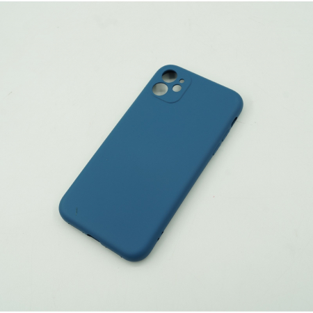 Husa protectie Flippy compatibila cu Apple iPhone 12 Mini Liquid Silicone Case Albastru inchis [2]
