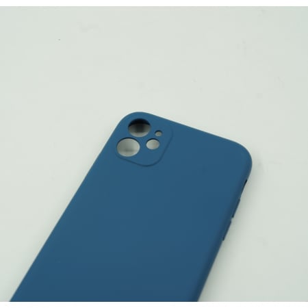 Husa protectie Flippy compatibila cu Apple iPhone 12 Mini Liquid Silicone Case Albastru inchis [3]