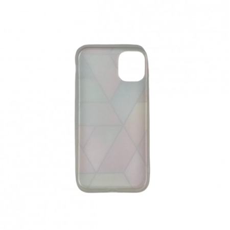 Husa protectie Flippy compatibila cu Apple iPhone 12 Mini Soft IMD TPU Marble Geometric Roz [2]