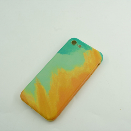 Husa protectie Flippy compatibila cu Apple iPhone 12 Mini Tpu Ombre, Verde/Galben [2]