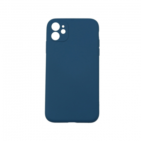 GSM - Husa protectie, Flippy, compatibila cu Apple iPhone 12 Pro Max Liquid Silicone Albastru inchis