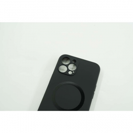 Husa protectie Flippy compatibila cu Apple iPhone 12 Pro Max Mag Safe Silicone Negru [2]