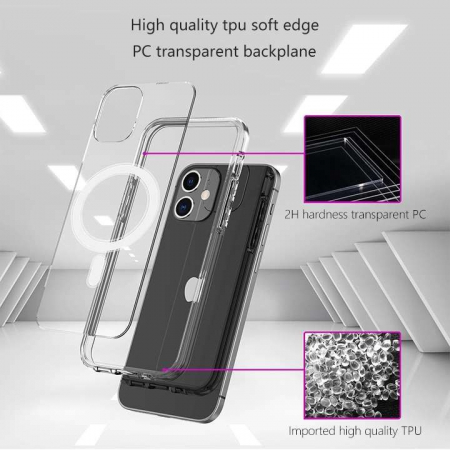 Husa protectie Flippy compatibila cu Apple iPhone 12 Pro Max Mag Safe Silicone Transparent [9]