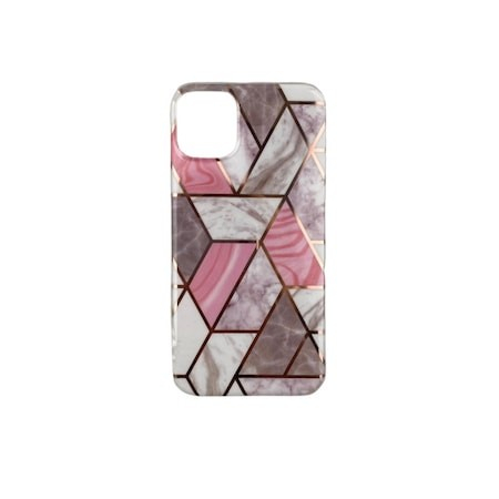 Sub 99 Lei - Husa protectie Flippy compatibila cu Apple iPhone 12 Pro Soft IMD TPU Marble Geometric Alb