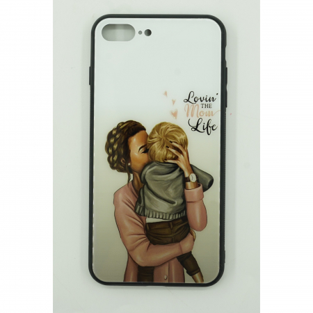 Husa protectie Flippy compatibila cu Apple iPhone 13 Glass print Lovin the Mom Multicolor [1]