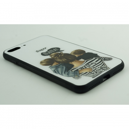 Husa protectie Flippy compatibila cu Apple iPhone 13 Glass print Super Mom Multicolor [4]
