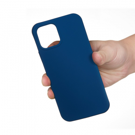 Husa protectie Flippy compatibila cu Apple iPhone 13 Liquid Silicone Albastru Inchis [2]