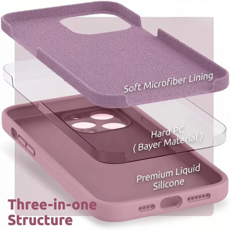 Husa protectie Flippy compatibila cu Apple iPhone 13 Liquid Silicone Mov [7]