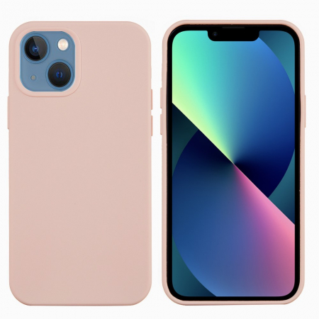 GSM - Husa protectie Flippy compatibila cu Apple iPhone 13 Liquid Silicone Roz