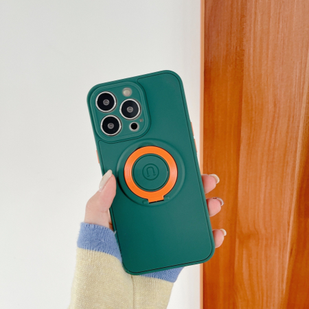 Husa protectie Flippy compatibila cu Apple iPhone 13 Mag Safe Silicone Verde [1]