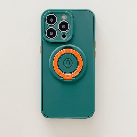 Husa protectie Flippy compatibila cu Apple iPhone 13 Mag Safe Silicone Verde [2]