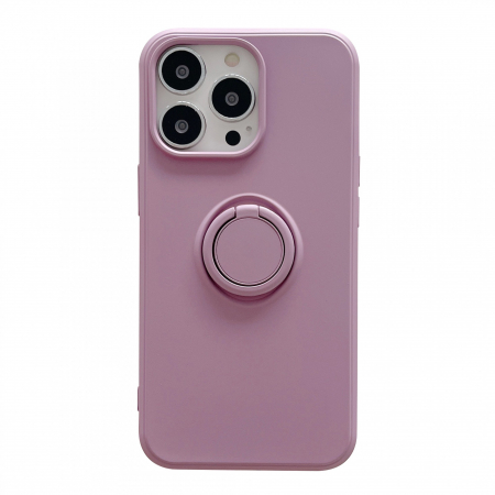 Huse de telefoane - Husa protectie Flippy compatibila cu Apple iPhone 13 Mini Liquid Silicone Ring cu suport rotativ Mov